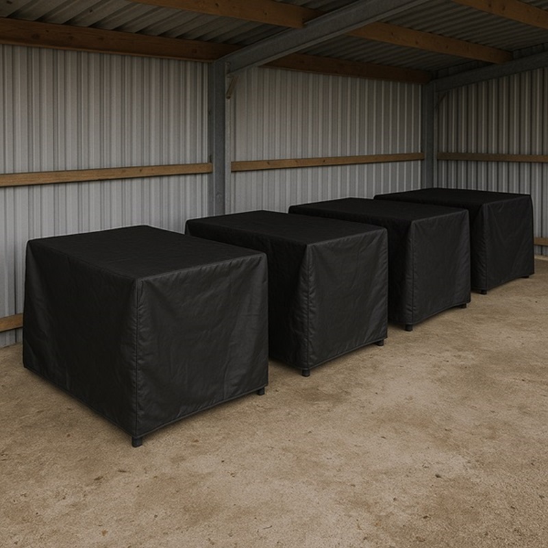 tables rectangulaires avec housses sur mesure